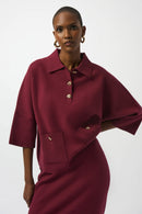 Joseph Ribkoff Sweater Knit Boxy Pullover With Polo Collar-253962