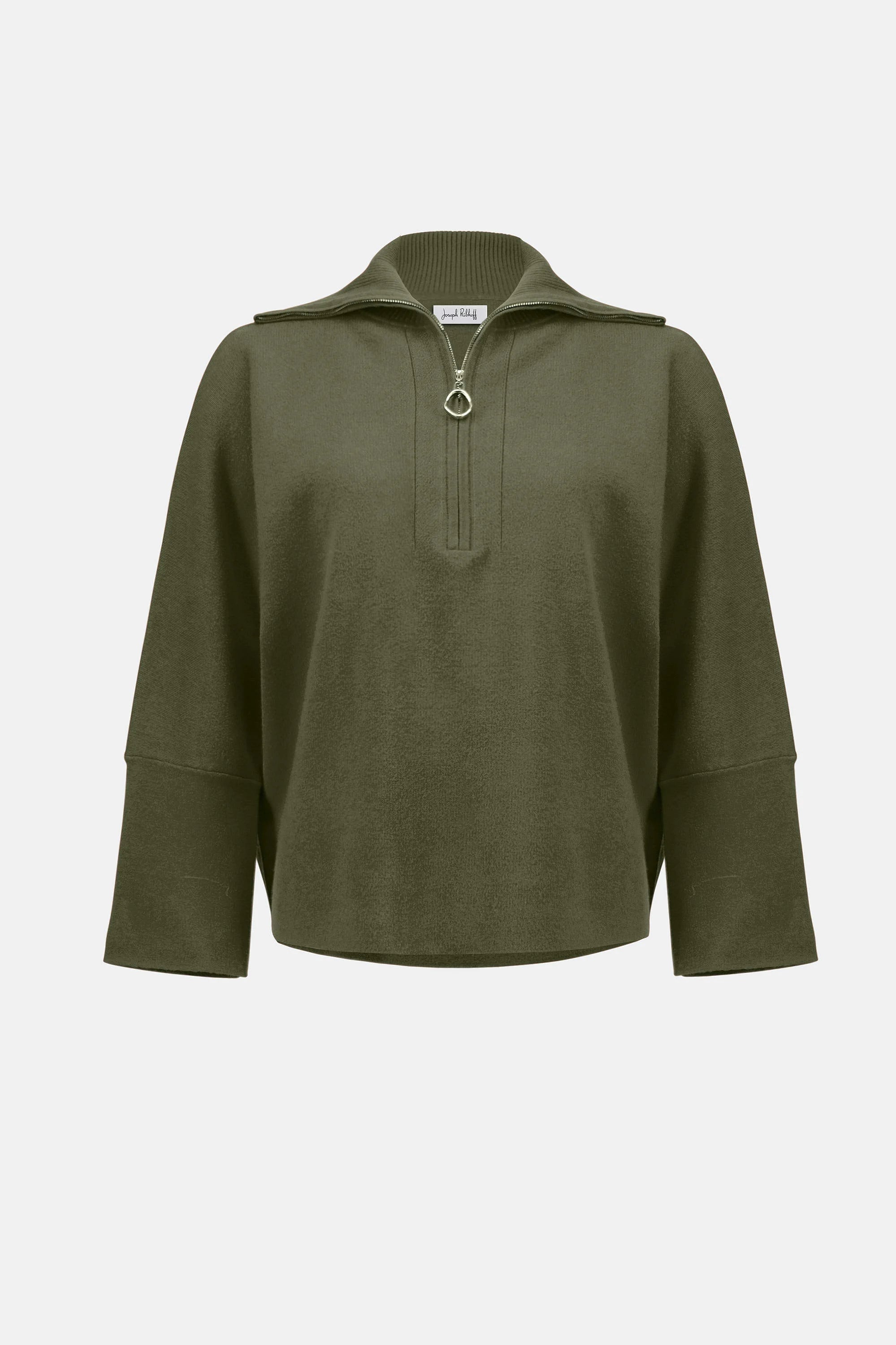 Joseph Ribkoff Sweater Knit Boxy Pullover With Zipped Collar-253963