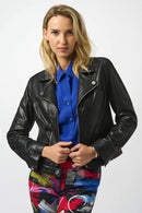 Joseph Ribkoff Foiled Faux Suede Fitted Jacket-253978