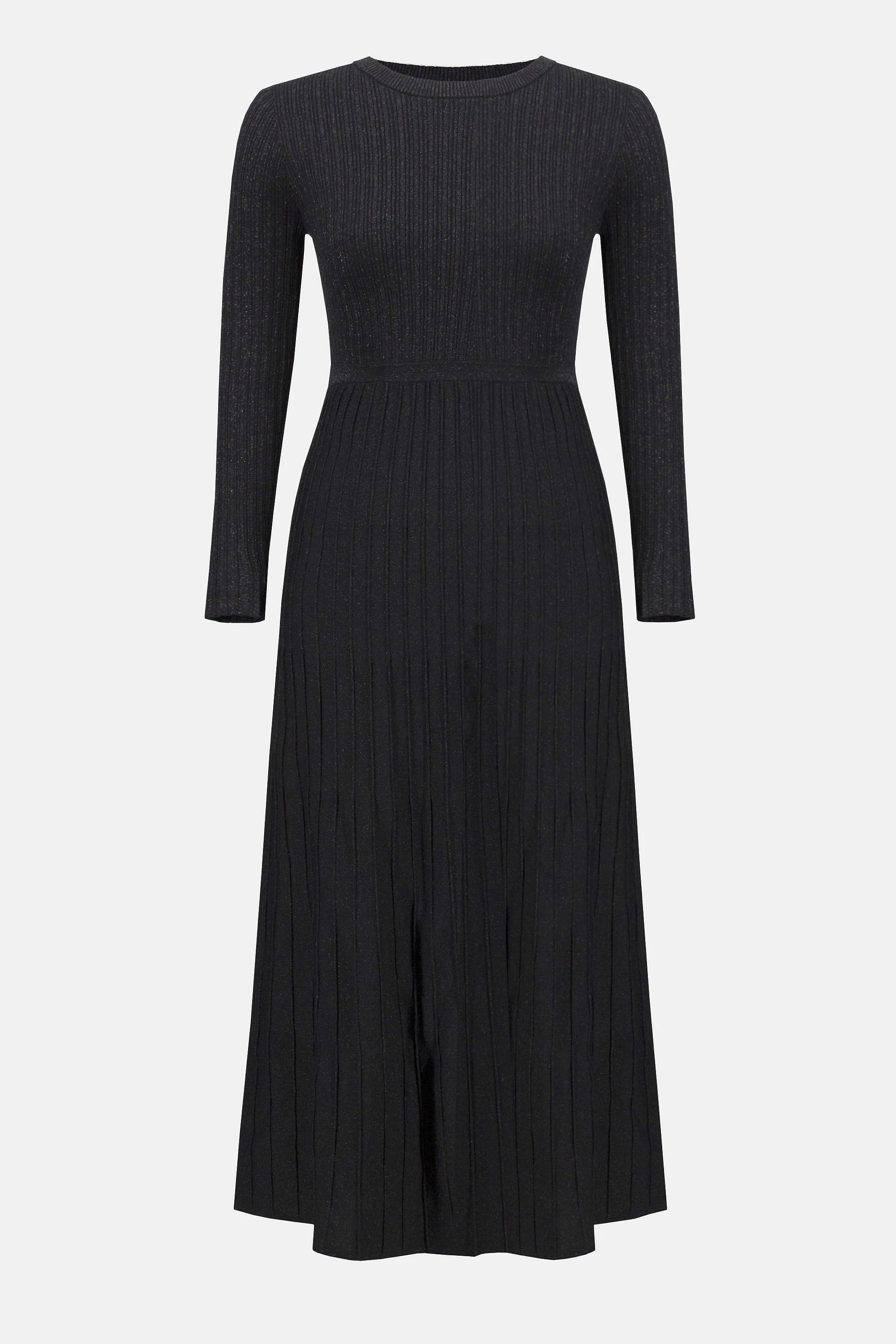Joseph Ribkoff-Knit Fit and Flare Crew Neck Dress-253987