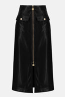 Joseph Ribkoff Leatherette Long Pencil Skirt-253991