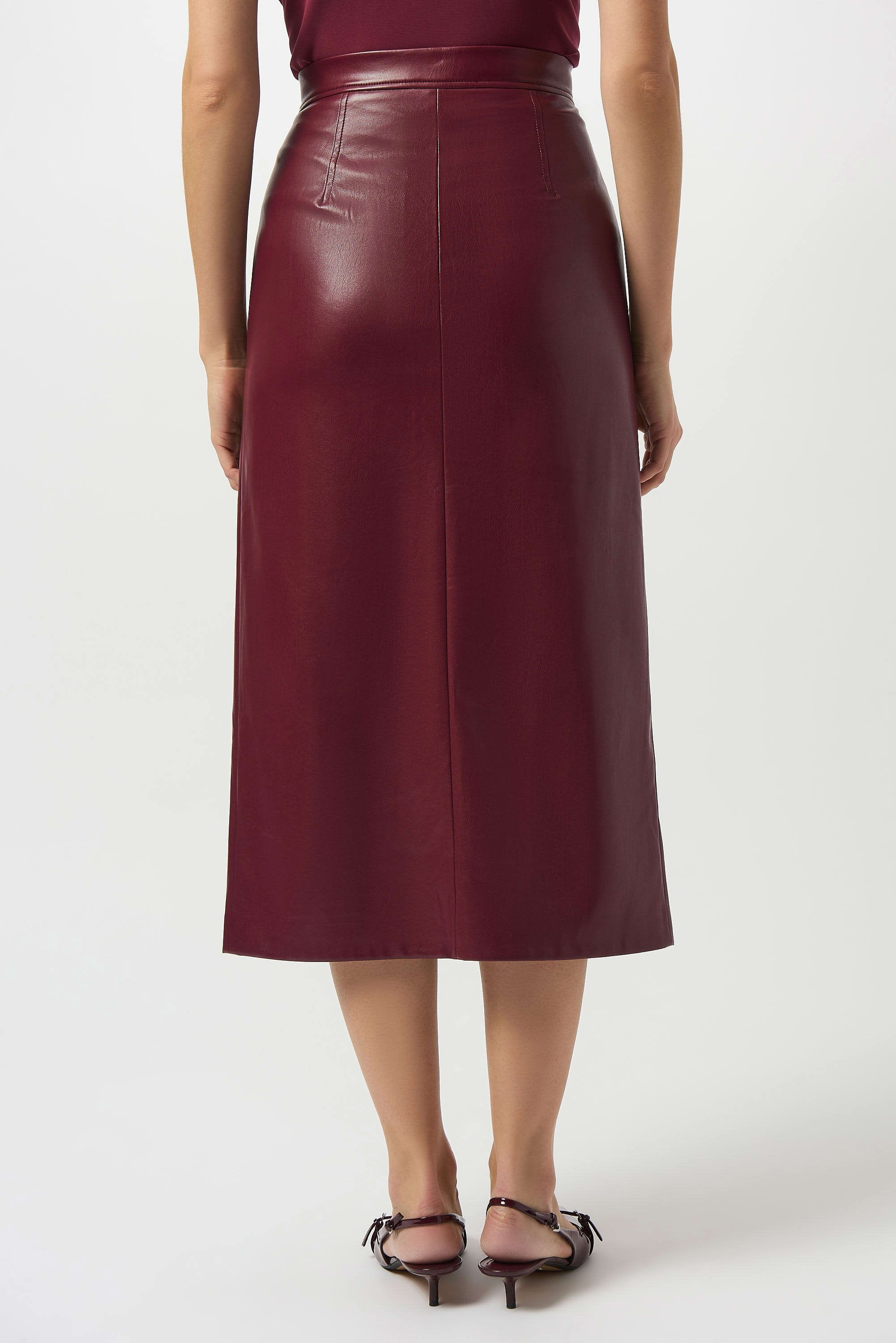 Joseph Ribkoff Leatherette Long Pencil Skirt-253991