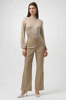 Joseph Ribkoff Foiled Knit Mock Neck Fitted Top-254027