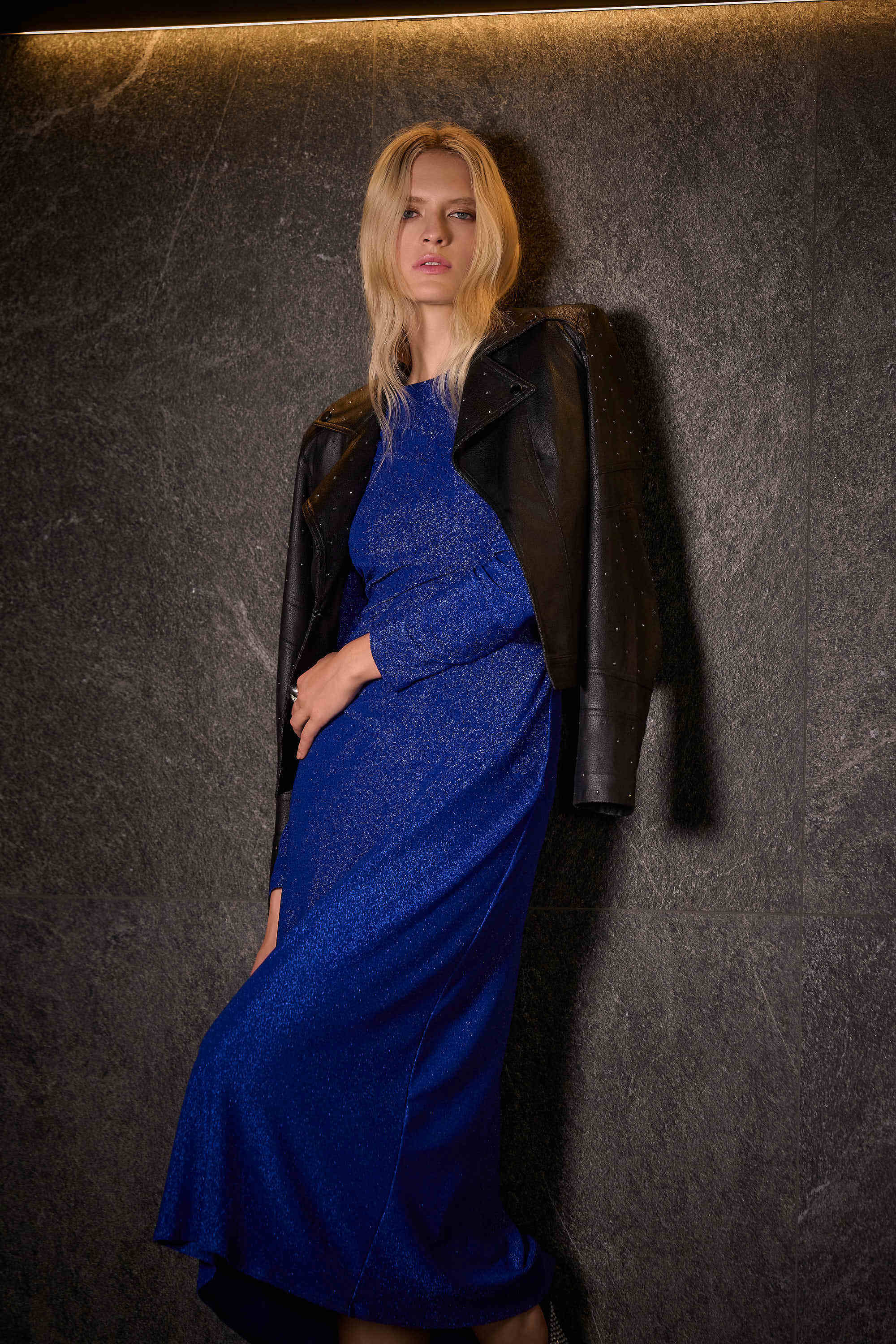 Joseph Ribkoff Sparkle Knit Fit & Flare Dress-254082
