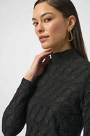 Joseph Ribkoff Textured Knit Fitted Top-254128