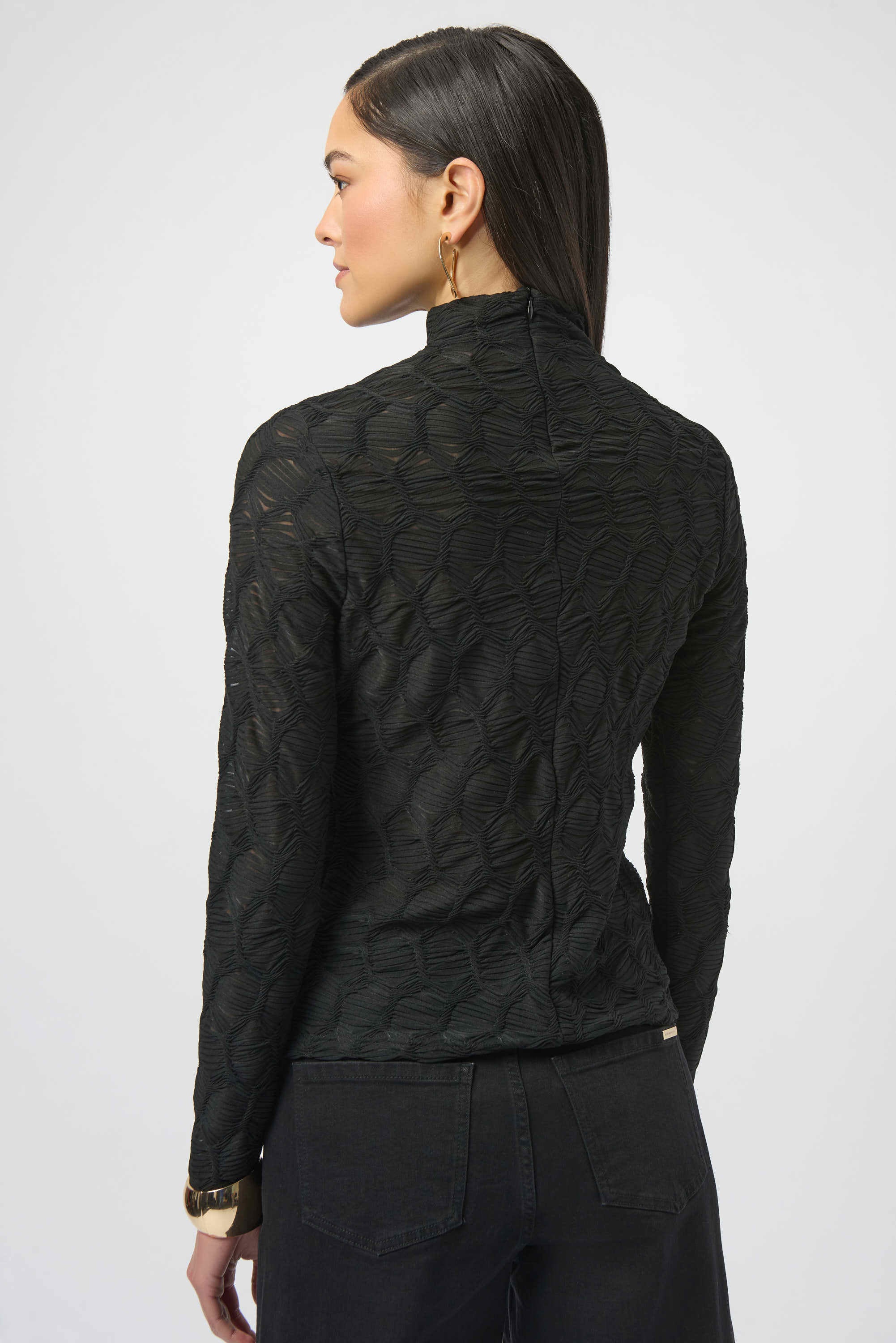 Joseph Ribkoff Textured Knit Fitted Top-254128