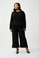 Joseph Ribkoff Silky Knit Culotte with Fringe Hem-254147