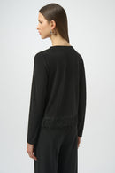 Joseph Ribkoff Silky Top with Novelty Fringe Hem-254148