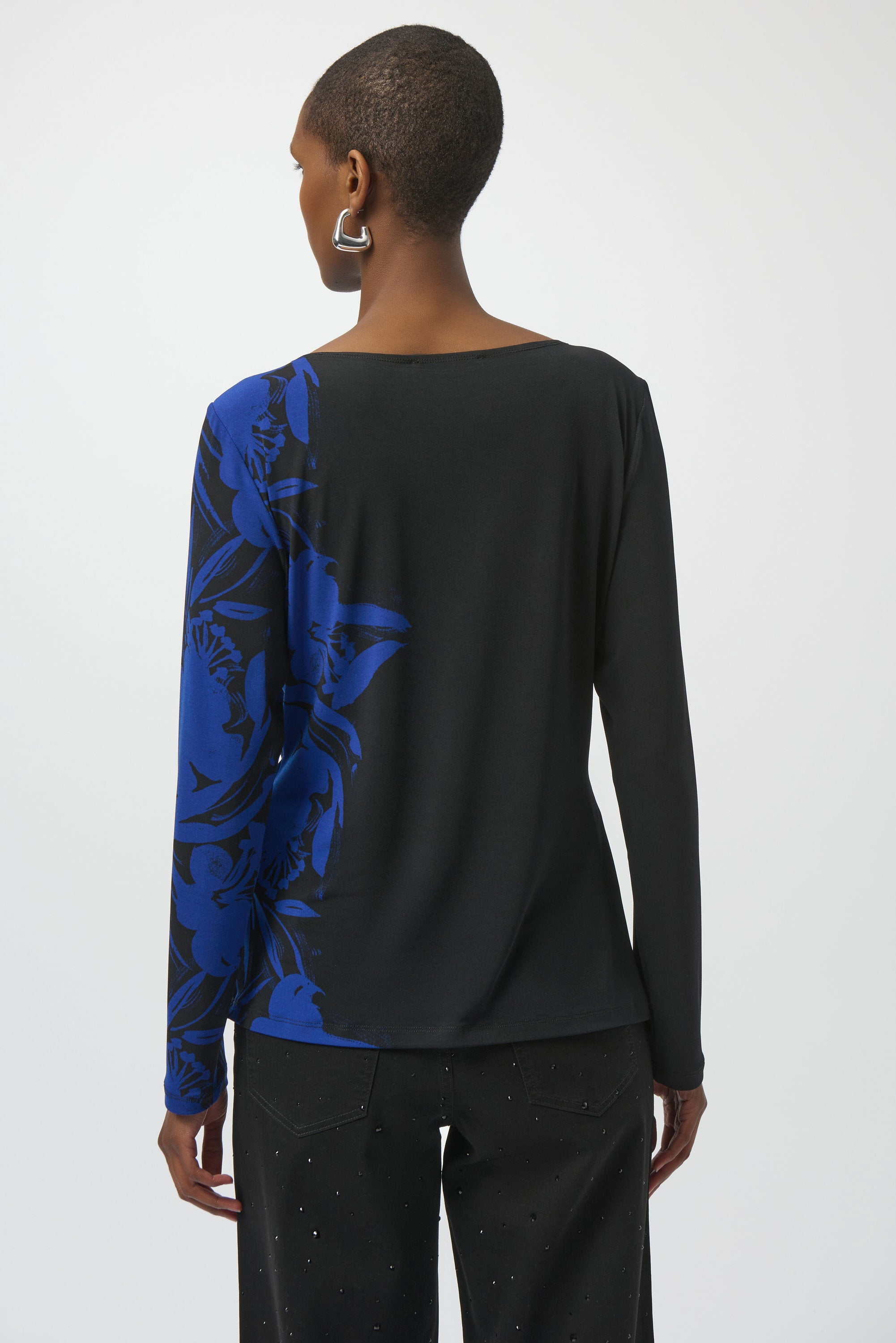 Joseph Ribkoff    Silky Knit Floral Print Straight Top-254159