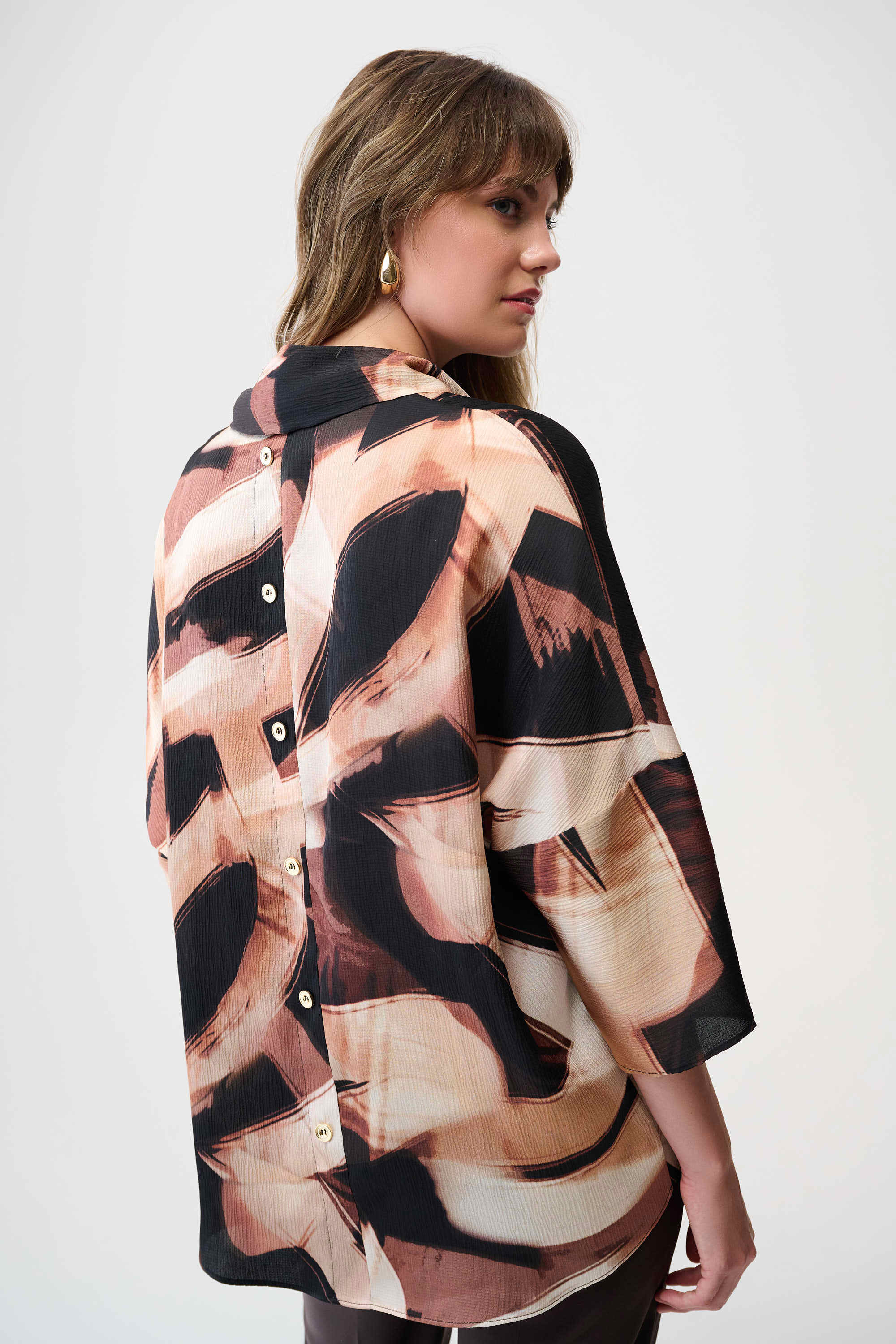 Joseph Ribkoff Satin Abstract Print Tunic -254216