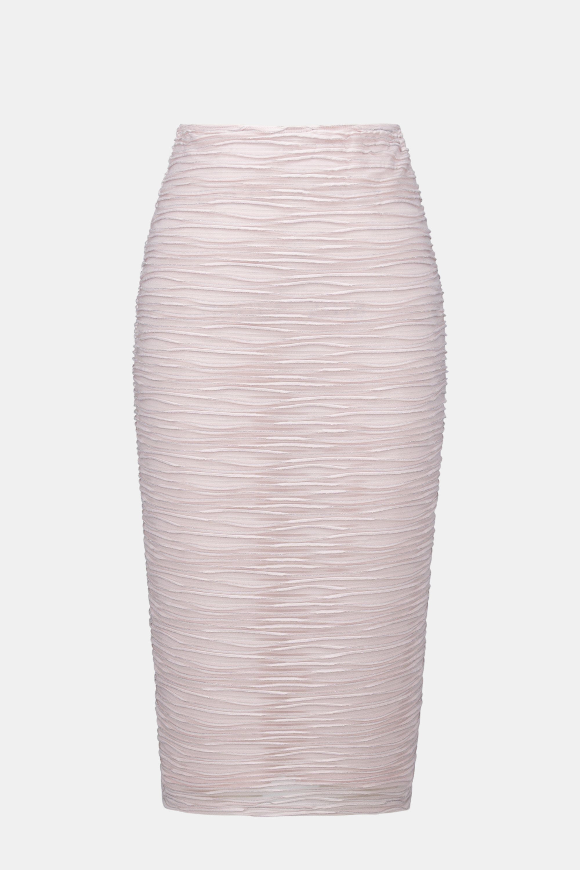 Signature | Lurex Cascade Knit Pull-On Pencil Skirt