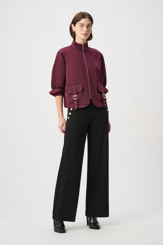 Joseph Ribkoff Classic Sailor Button Wide-Leg Jeans-254919