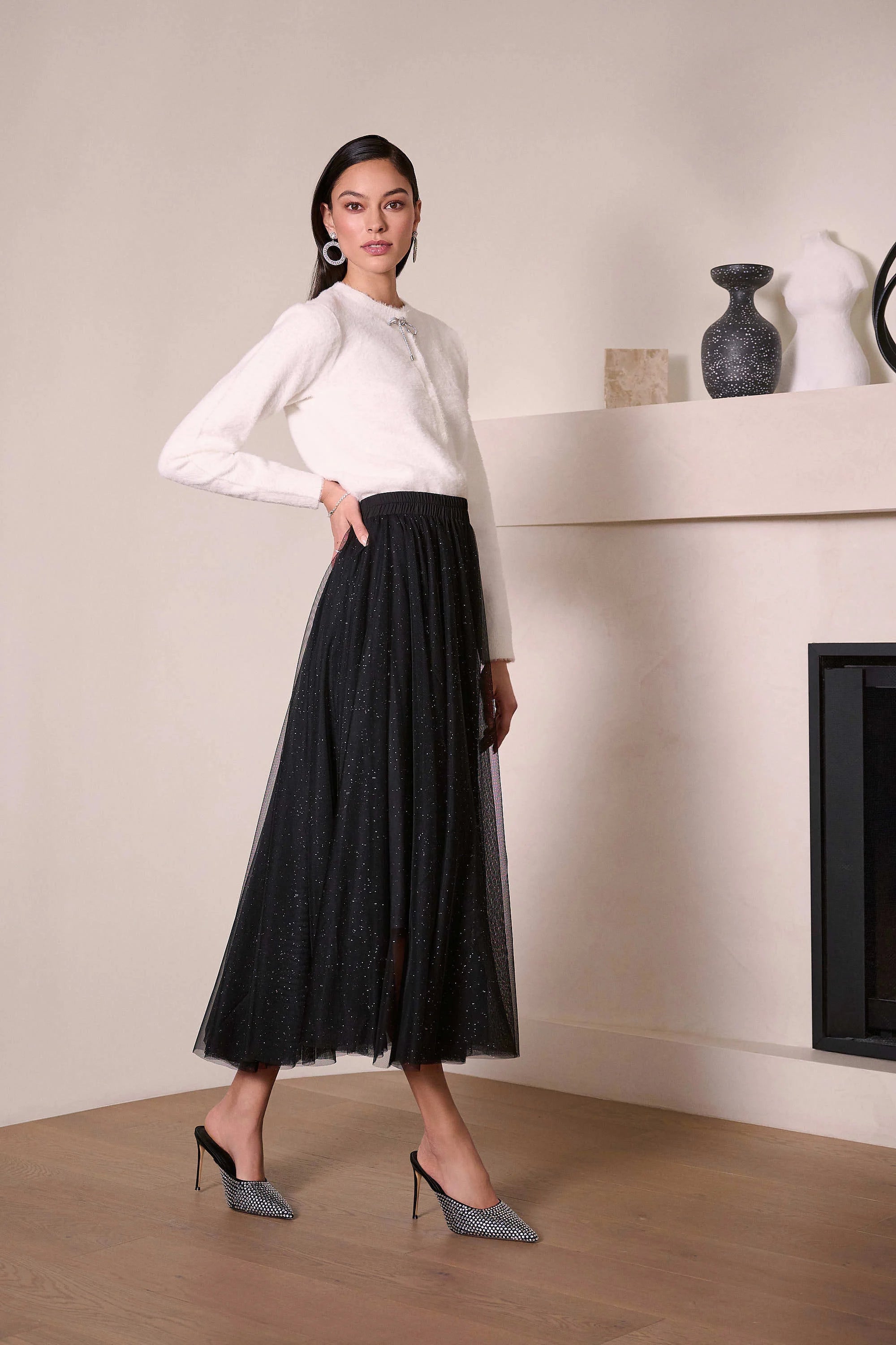 Joseph Ribkoff Tulle Flared Skirt-254927