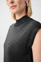 Sweater Knit Sleeveless Pullover with Iron-On Detail