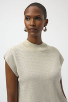 Sweater Knit Sleeveless Pullover with Iron-On Detail