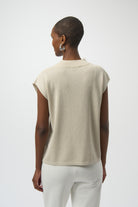 Sweater Knit Sleeveless Pullover with Iron-On Detail