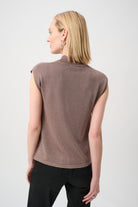 Sweater Knit Sleeveless Pullover with Iron-On Detail