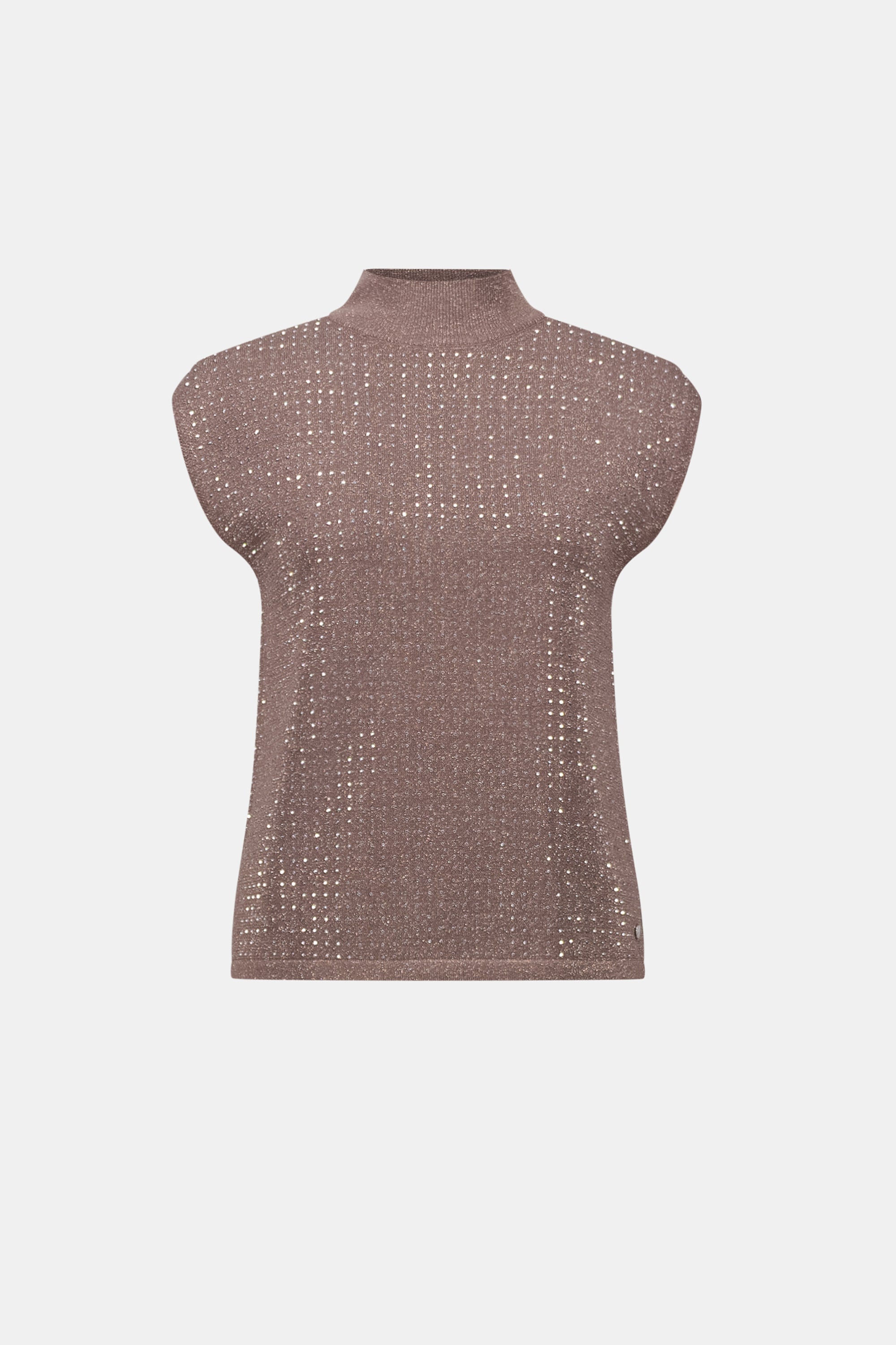 Sweater Knit Sleeveless Pullover with Iron-On Detail