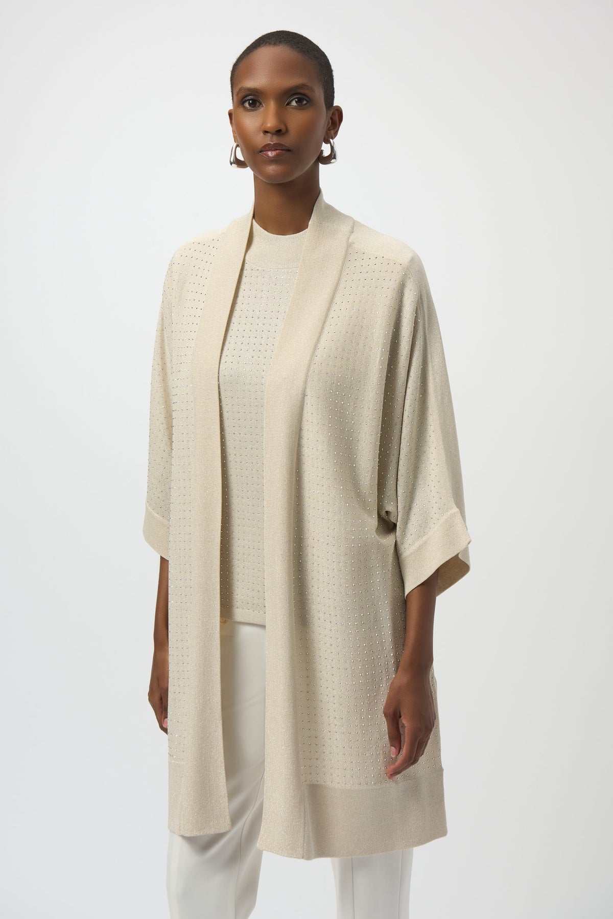 Joseph Ribkoff Embellished Sparkly Long Cardigan 254937F26, view 12
