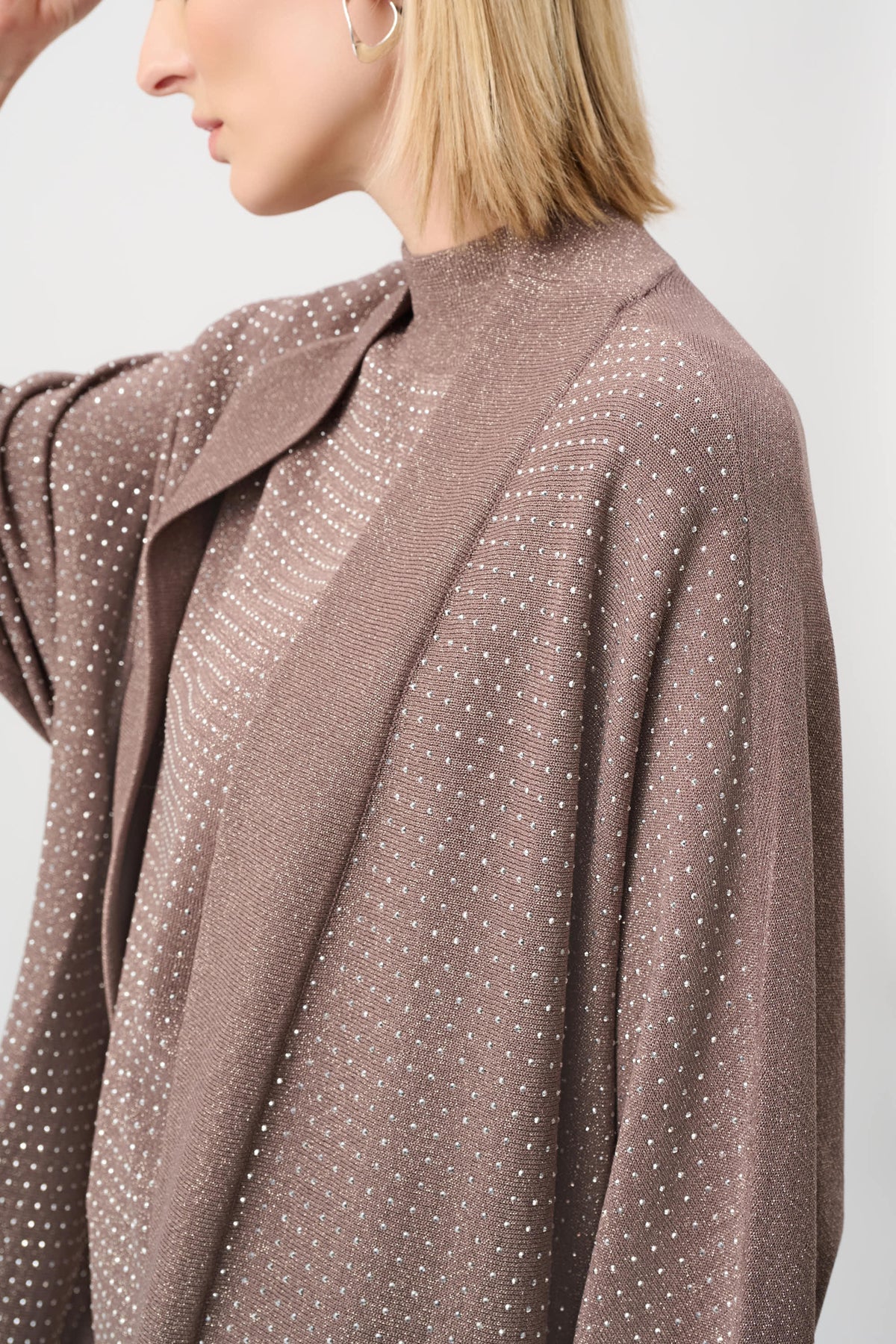 Joseph Ribkoff Embellished Sparkly Long Cardigan 254937F26, view 7