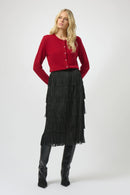 Joseph Ribkoff Cashmere Button-Front Crew Neck Cardigan-254951