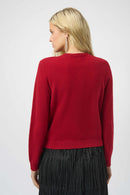 Joseph Ribkoff Cashmere Button-Front Crew Neck Cardigan-254951