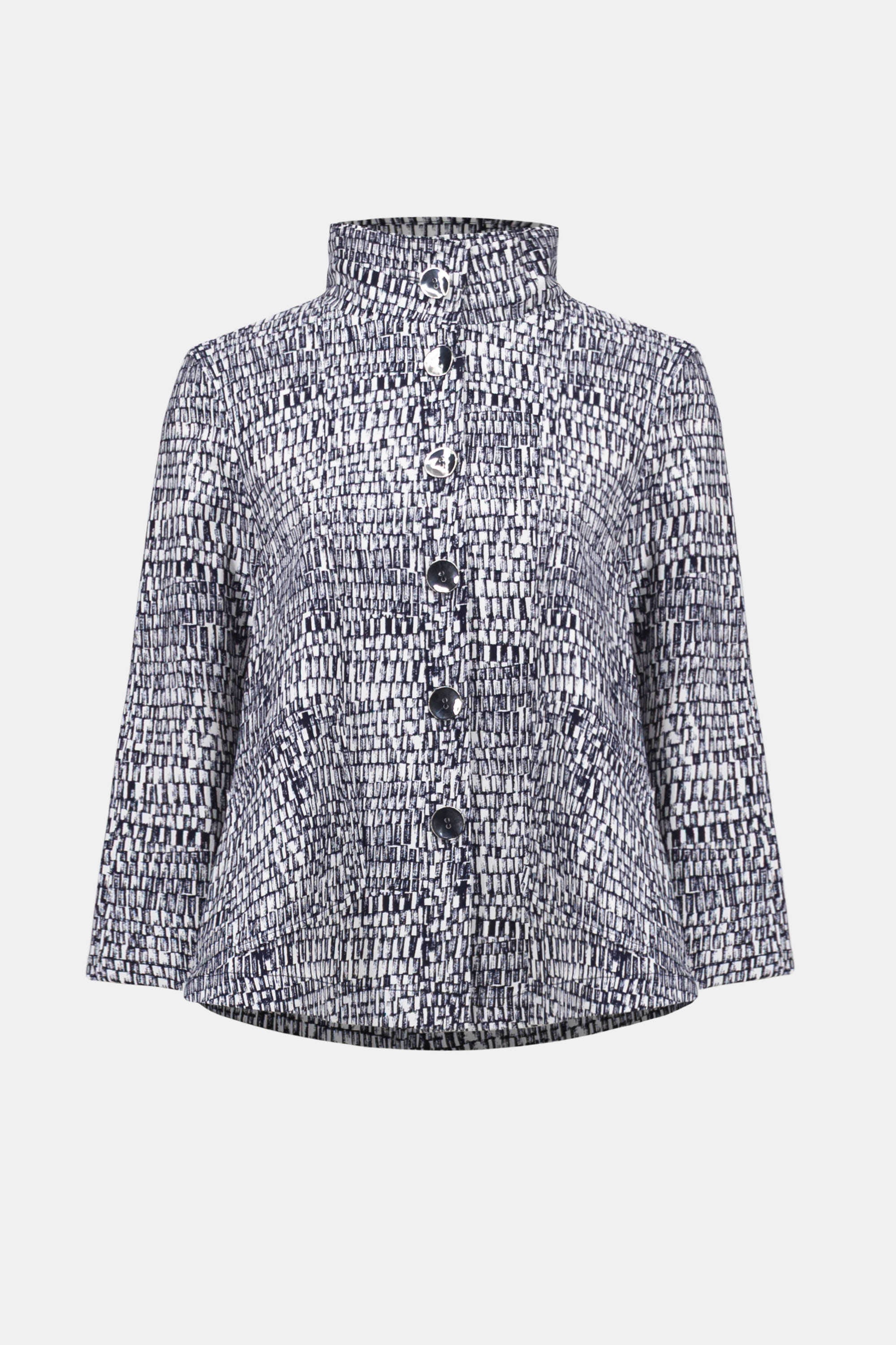 Millennium Abstract Print Trapeze Jacket
