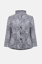 Millennium Abstract Print Trapeze Jacket