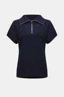 Joseph Ribkoff Seersucker Boxy Top With Memory Collar-261017