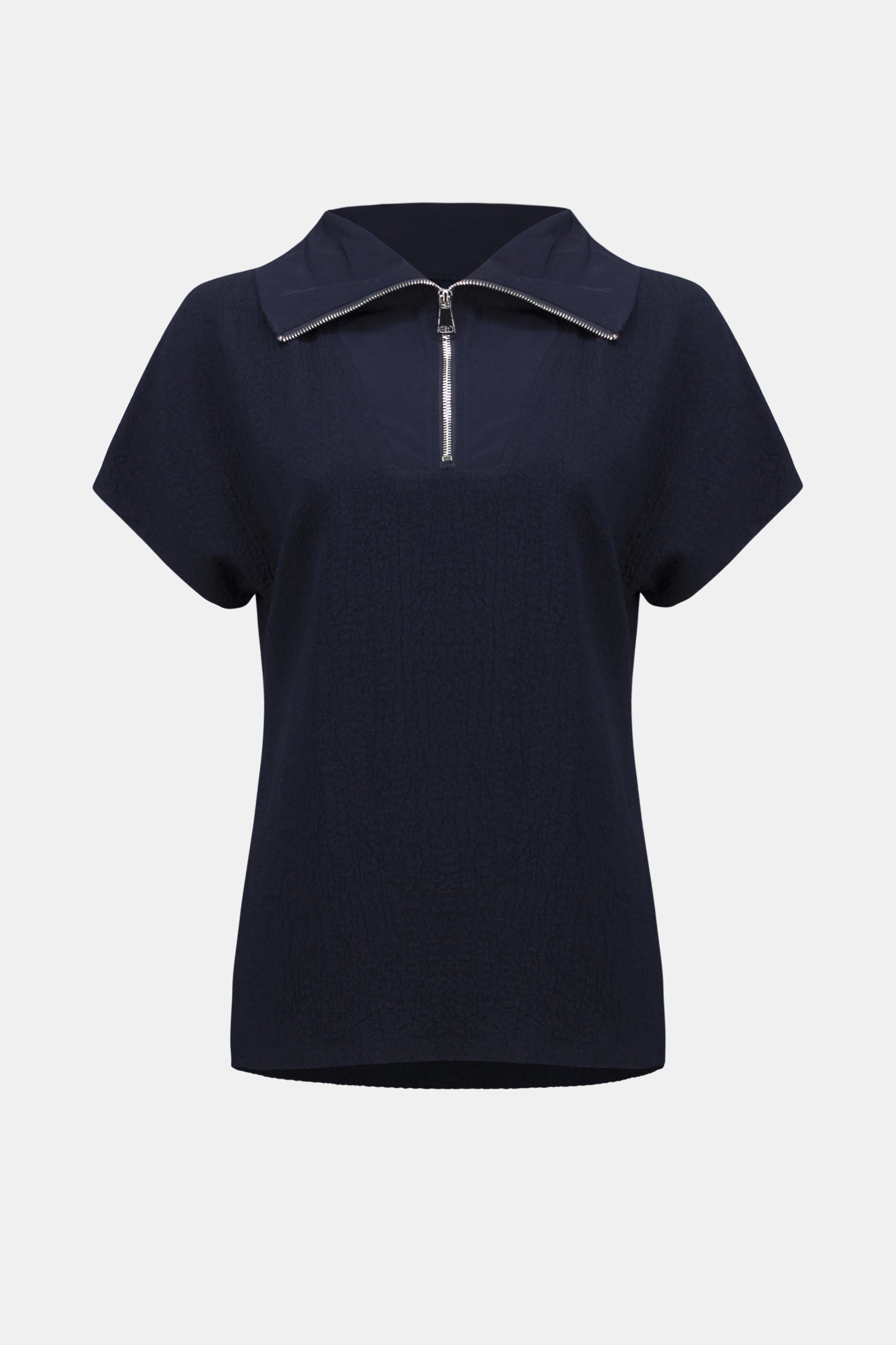 Joseph Ribkoff Seersucker Boxy Top With Memory Collar-261017