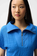 Joseph Ribkoff Seersucker Boxy Top With Memory Collar-261017
