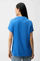 Joseph Ribkoff Seersucker Boxy Top With Memory Collar-261017