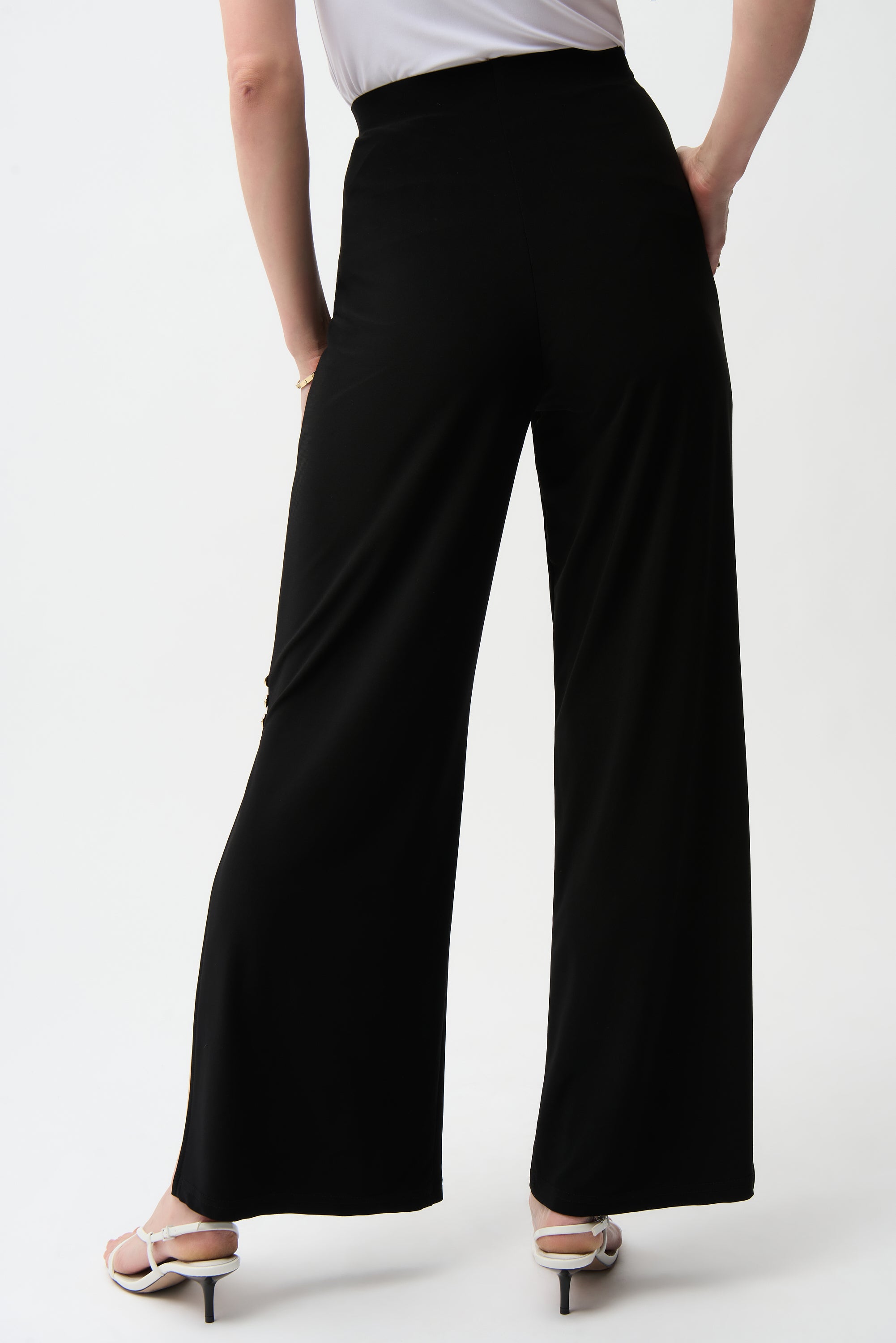 Silky Knit Wide Leg Pull-On Pants