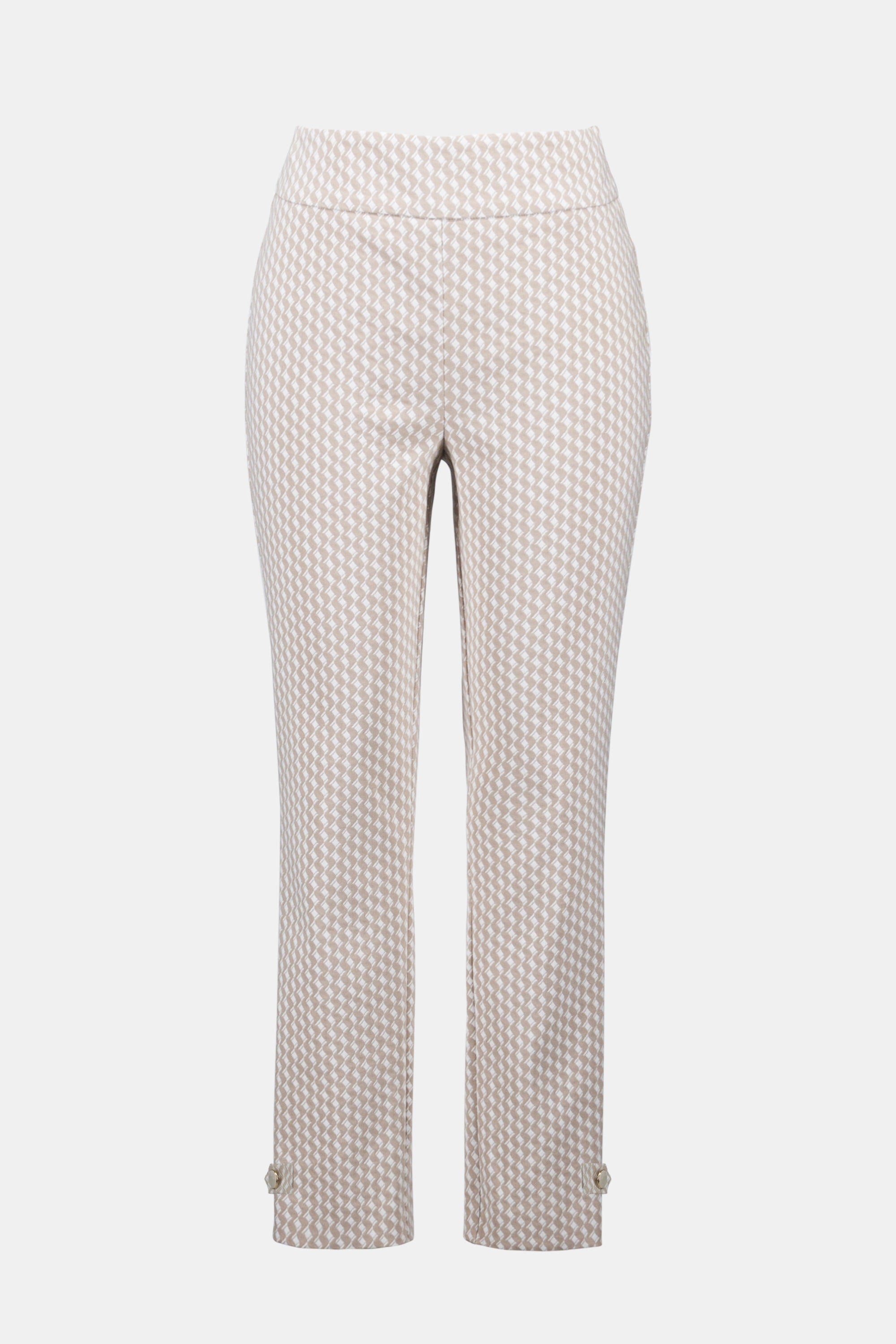 Joseph Ribkoff Geometric Jacquard Pull-On Slim Fit Pants-261025