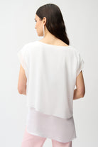 Recycled Satin & Chiffon Asymmetrical Tunic