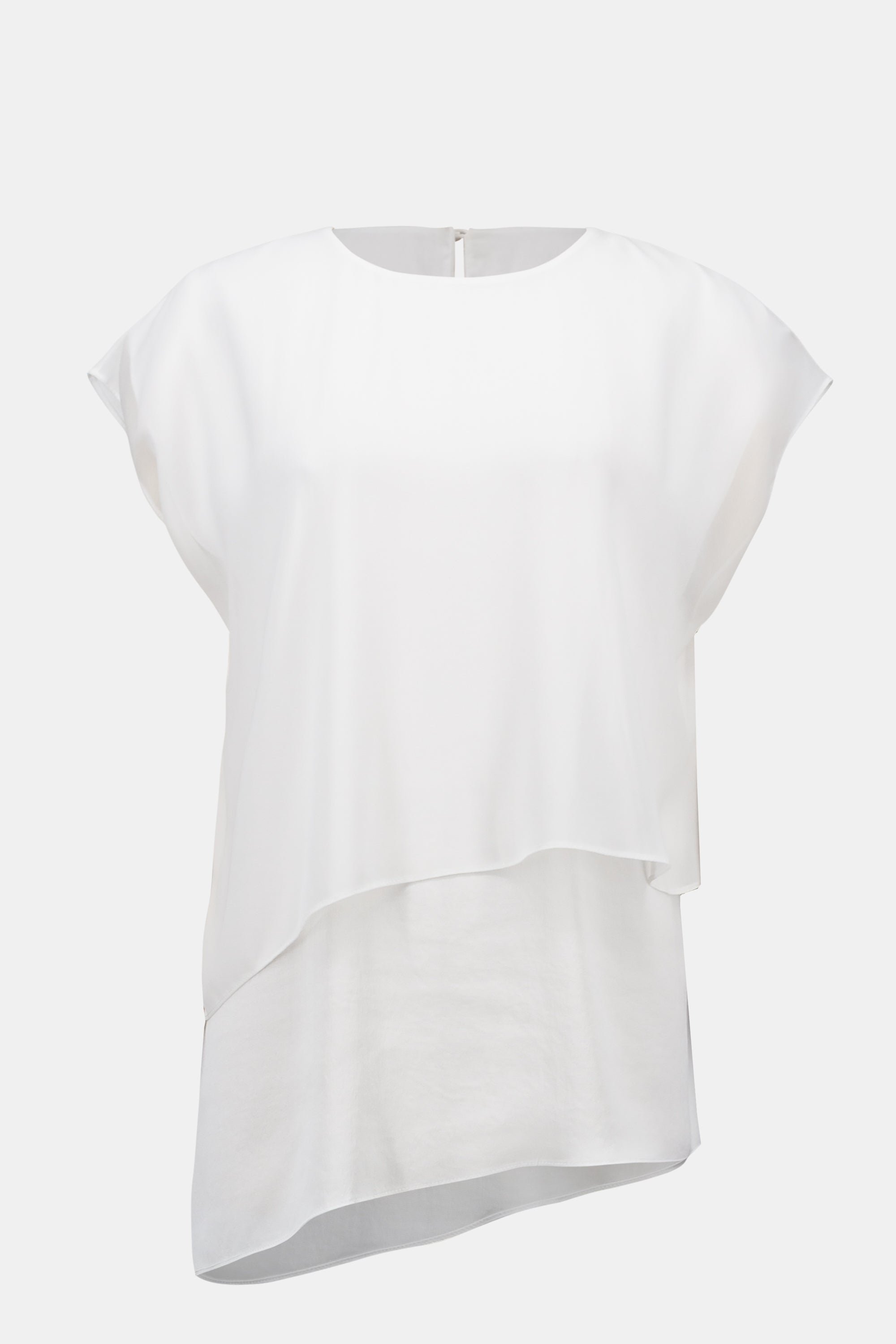 Recycled Satin & Chiffon Asymmetrical Tunic