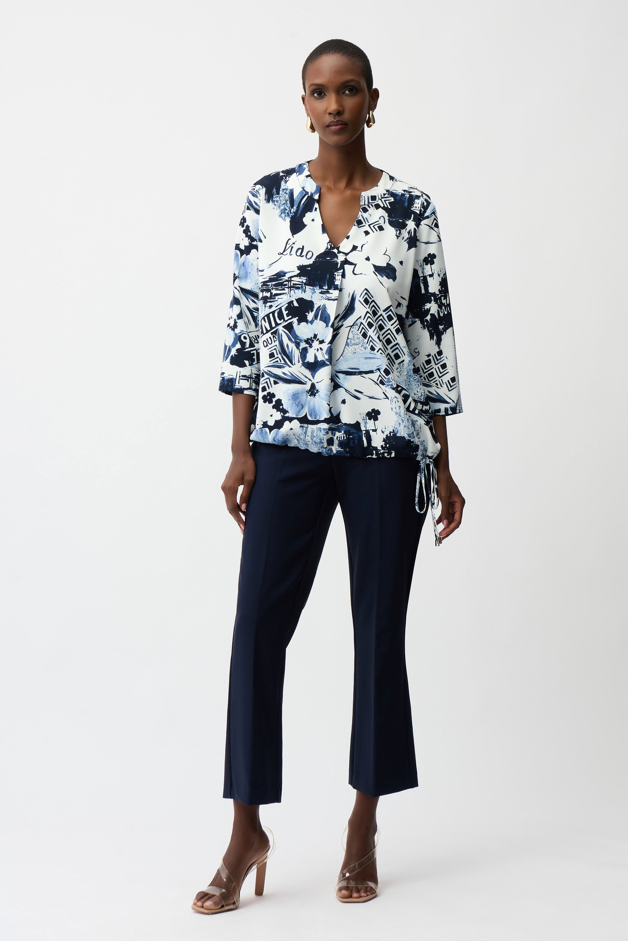 Joseph Ribkoff Conversational Print Cocoon Tunic-261030