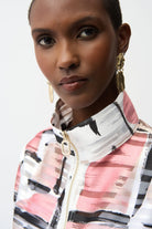 Organza Jacquard Abstract Print Boxy Jacket