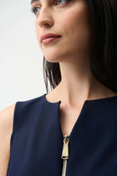 Joseph Ribkoff Lux Twill Fitted Vest With Front Zipper-261054