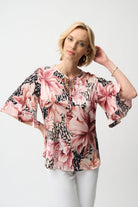 Recycled Satin Floral Print Straight Top
