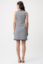 Millennium Geometric Print A-Line Dress With Contrast Trim