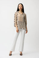 Joseph Ribkoff Recycled Georgette Dot Print Boxy Tunic-261099
