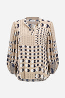 Joseph Ribkoff Recycled Georgette Dot Print Boxy Tunic-261099