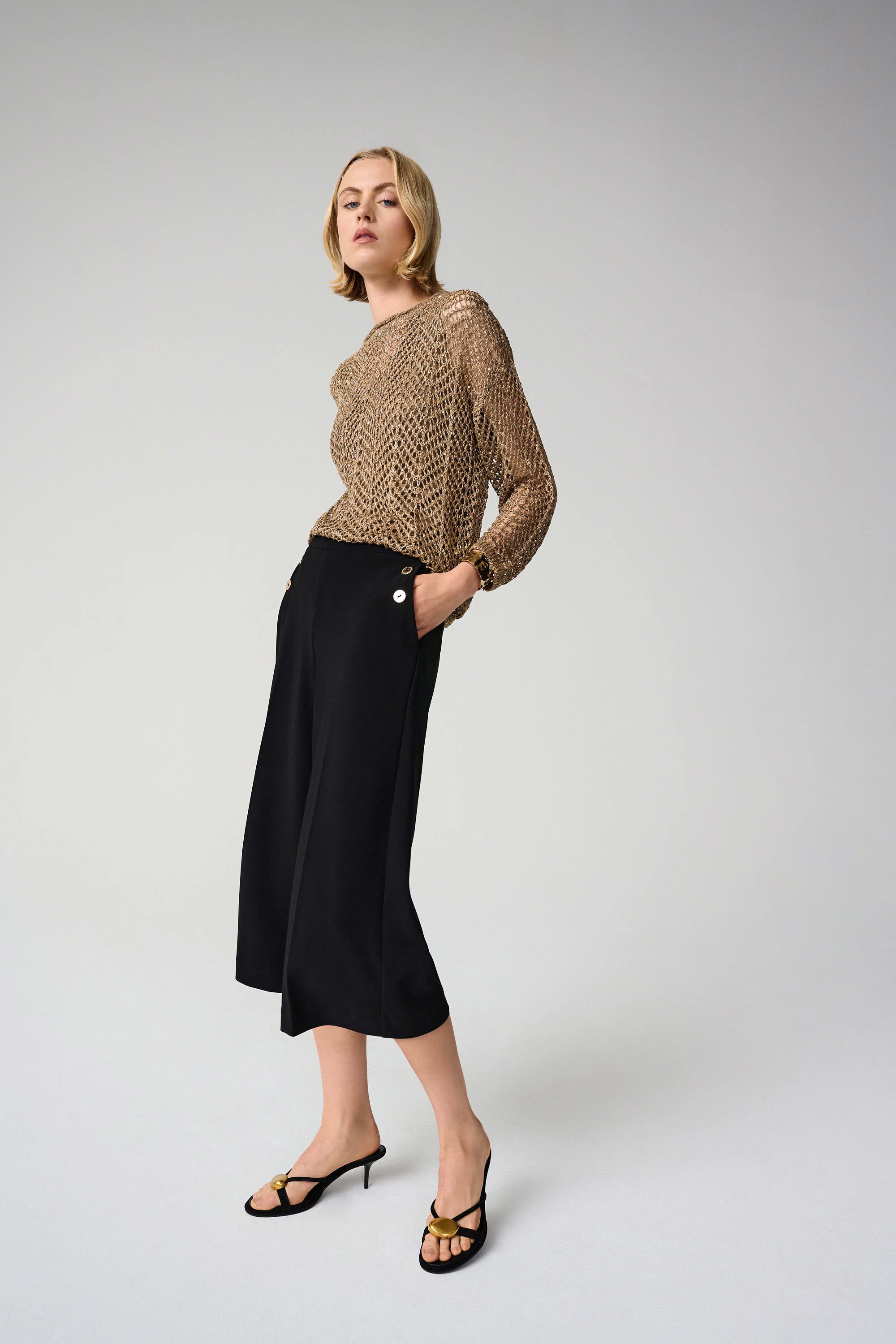 Joseph Ribkoff Silky Knit Pull-on Culotte Pants-261105
