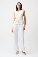 Joseph Ribkoff Bouclé Fitted Vest With Gold Buttons-261113