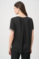 Recycled Satin Top With Rhinestones detail