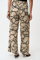 Recycled Woven Abstract Print Wide Leg Pull-On Pants