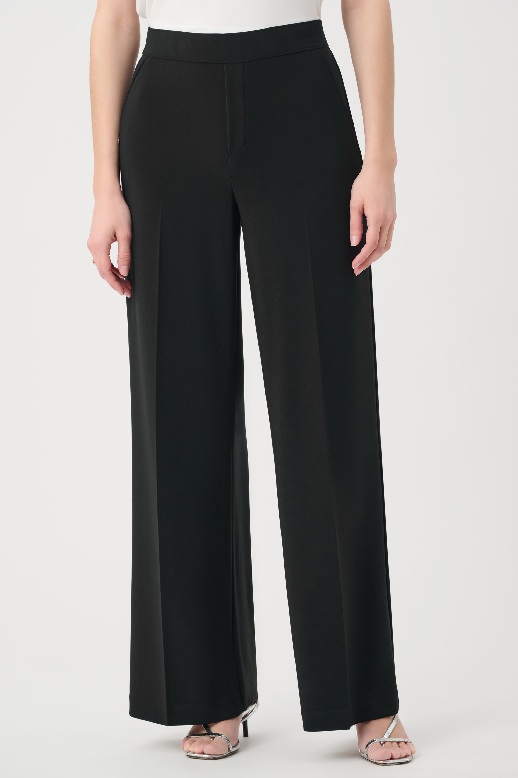 Silky Knit Wide Leg Pull-On Pants