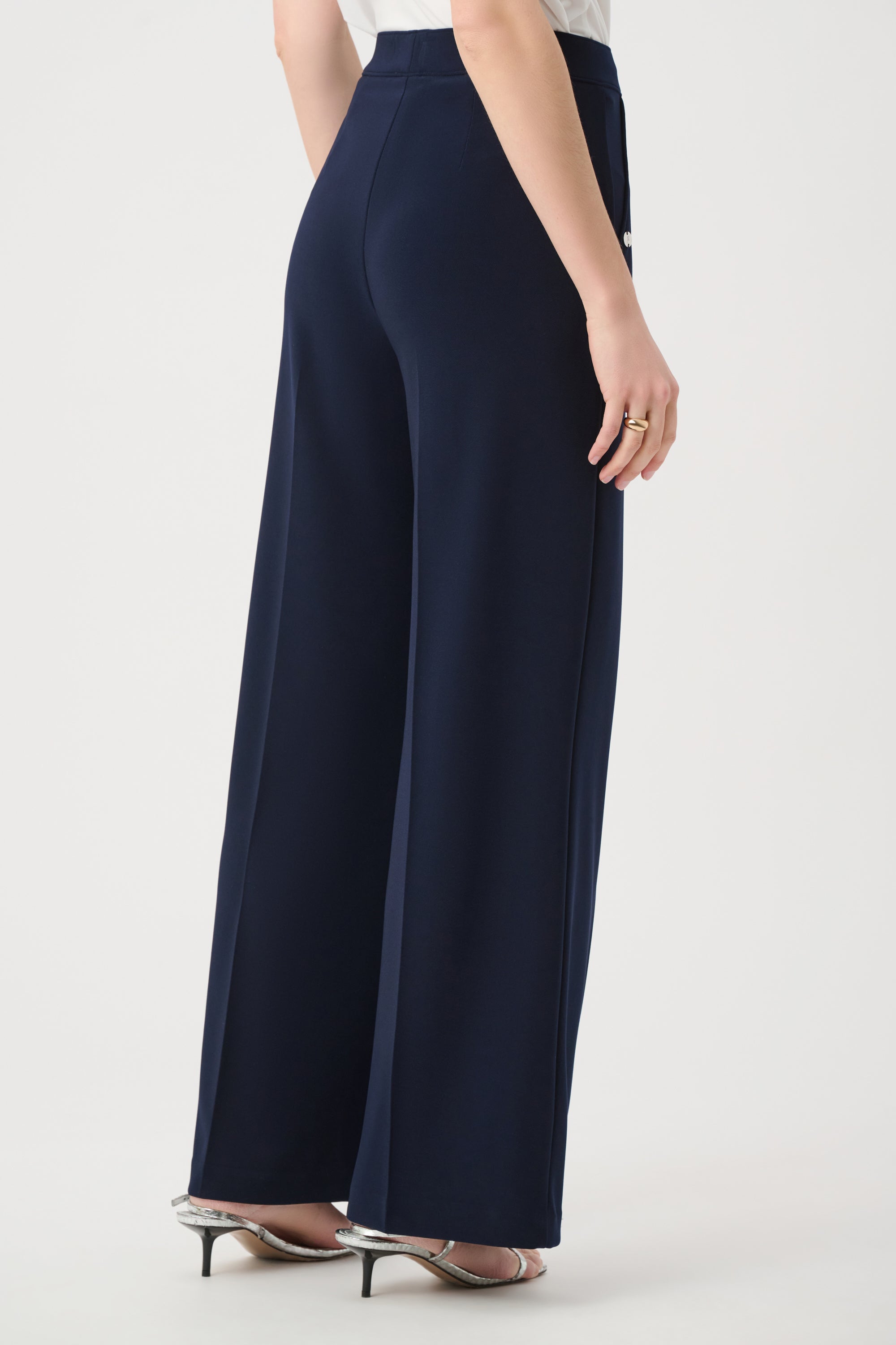 Silky Knit Wide Leg Pull-On Pants