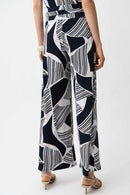 Joseph Ribkoff Silky Knit Geometric Print Wide Leg Pull-On Pants-261139